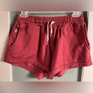 Vuori Halo Performance Women's DreamKnit™ Shorts, Currant Heather Red, XS